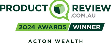 ProductReview.com.au 2024 Awards Winner badge for ActOn Wealth.