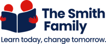 The Smith Family logo with the tagline 'Learn today, change tomorrow.